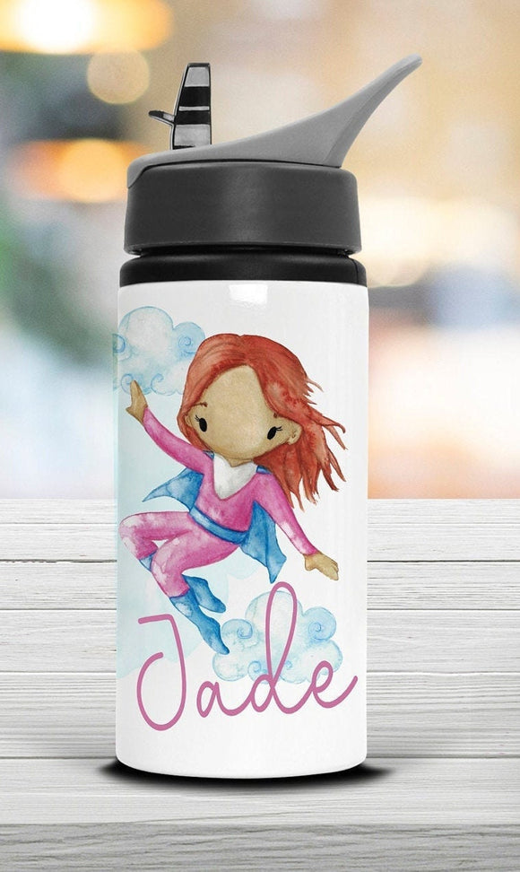 Personalised  Super Hero Water Bottle, Super Hero Boy , Girl