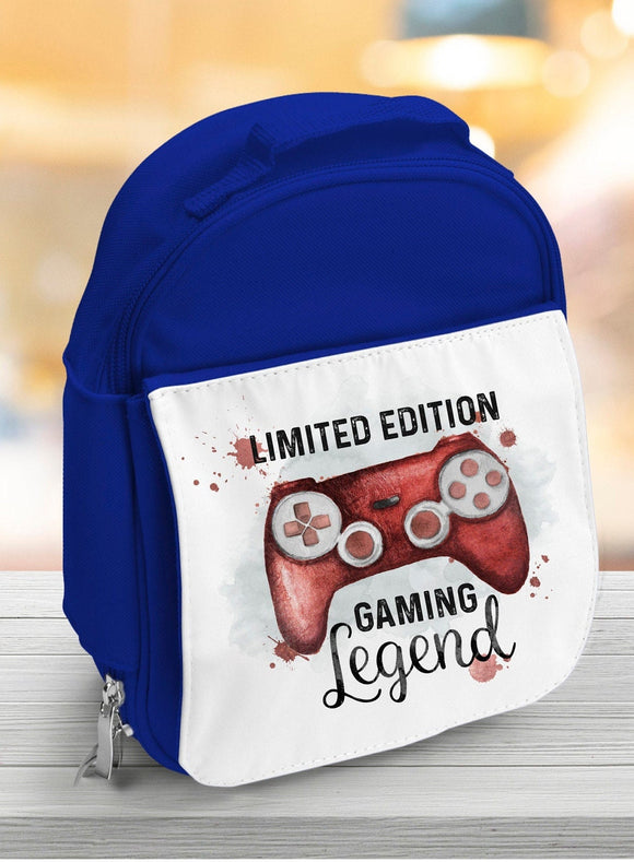 Personalised Children's  Insulated Lunch Bag, Gamer Lunch Bag