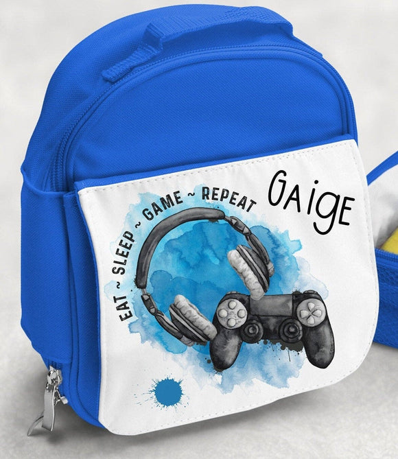Personalised Children's Insulated  Lunch Bag, Gamer Bag, Gamer Gift