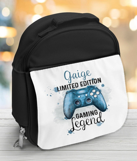 Personalised Gemer Children's  Insulated Lunch Bag, Game Controller Lunch Bag, Gamer Gift