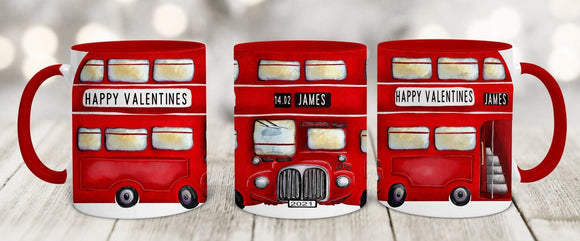 Red Bus Mug, London Bus Mug Gift, Double Decker, Boyfriend gift, Girlfriend Gift, Birthday Bus Gift