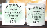 Personalised Mug , Inspirational Quote Mug , Mug & Coaster Gift Set, Motivational Quote Gift