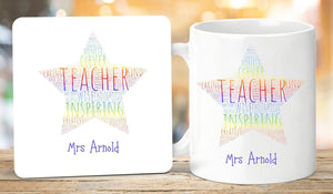 Personalised Teacher Mug, Thank You Gift, End Of Year Gift, New Teacher Gift
