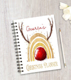 Christmas Reindeer Rainbow Planner,Notebook