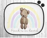 Personalised  Baby On Board  Sign, Bear Rainbow, Baby On Board Car Sign