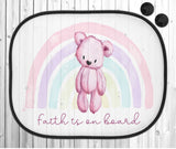 Personalised  Baby On Board  Sign, Baby Bear Rainbow, Baby On Board Car Sign