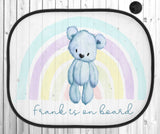 Personalised  Baby On Board  Sign, Baby Bear Rainbow, Baby On Board Car Sign