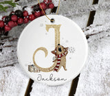 Christmas Mouse Initial Mug