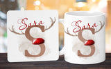 Christmas Reindeer Initial Mug