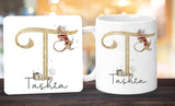 Christmas Mouse Initial Mug