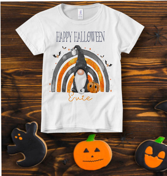 Personalised Children's Halloween T-shirt, Halloween Gonk T-shirt, Trick Or Treat T-shirt, Halloween Gift