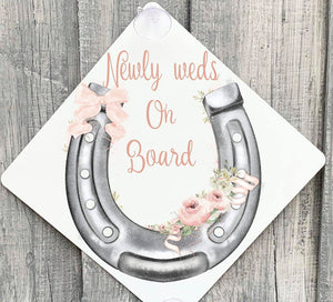 Just Married Vintage Wedding Horseshoe Sign