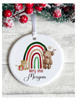 Reindeer Bear Ceramic Bauble